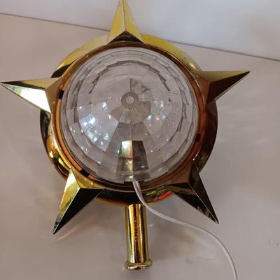 Vintage Bradford Christmas Tree Topper Spinner Motion Lamp