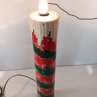 VINTAGE POLORON GIANT HOLIDAY METAL CANDLE BLOW MOLD 1 of 2