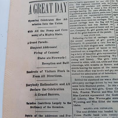 Vintage Wyoming Maps pamphlets and Centennial newspaper - Cheyenne - Laramie