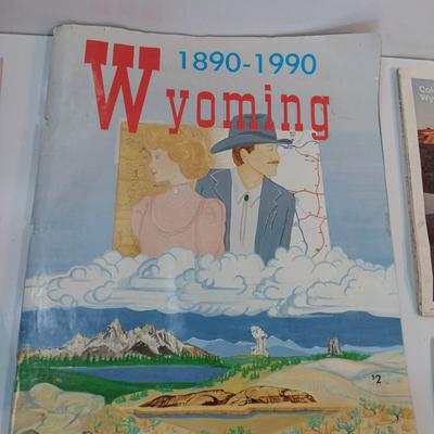 Vintage Wyoming Maps pamphlets and Centennial newspaper - Cheyenne - Laramie