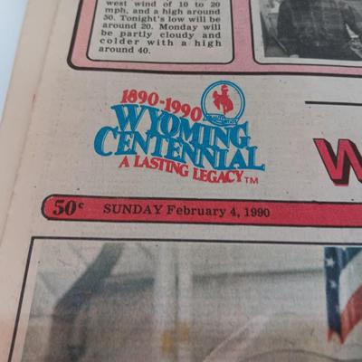 Vintage Wyoming Maps pamphlets and Centennial newspaper - Cheyenne - Laramie