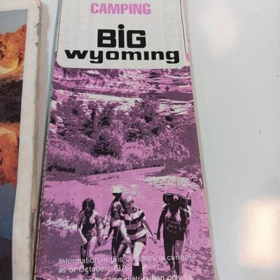Vintage Wyoming Maps pamphlets and Centennial newspaper - Cheyenne - Laramie