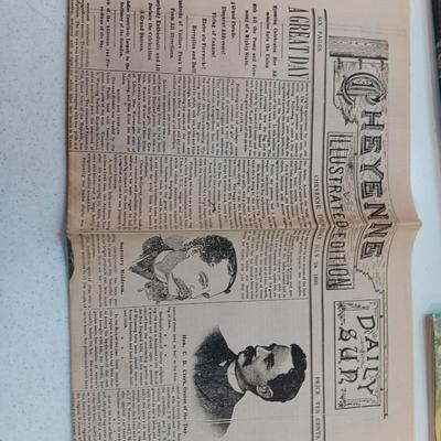 Vintage Wyoming Maps pamphlets and Centennial newspaper - Cheyenne - Laramie