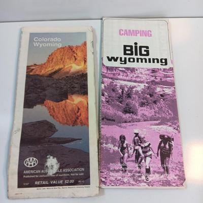 Vintage Wyoming Maps pamphlets and Centennial newspaper - Cheyenne - Laramie