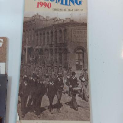 Vintage Wyoming Maps pamphlets and Centennial newspaper - Cheyenne - Laramie