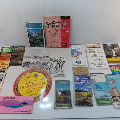 Vintage Colorado maps - Pamphlets - Travelscope and more