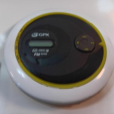 Vintage Sanyo Walkman with case, GPX Portable Cd Player - ear phones - cassette tape adapter for car stereo