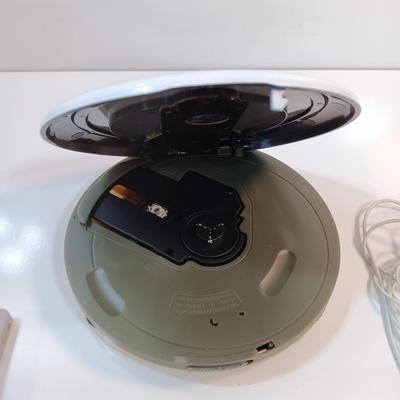 Vintage Sanyo Walkman with case, GPX Portable Cd Player - ear phones - cassette tape adapter for car stereo