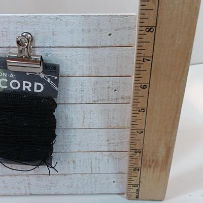 Western themed photo frame and a small slat wood memo board with metal clip