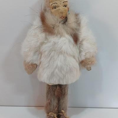 Vintage Inuit Collectible doll with fur coat and pants
