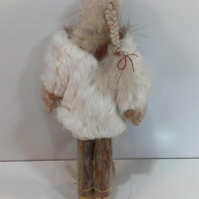Vintage Inuit Collectible doll with fur coat and pants