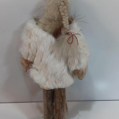 Vintage Inuit Collectible doll with fur coat and pants