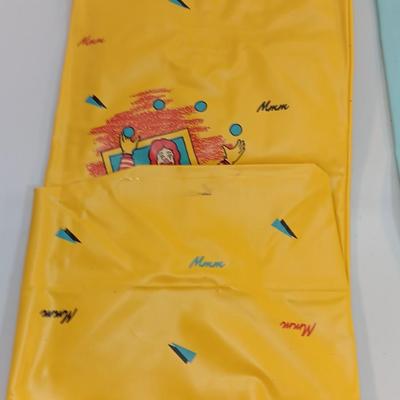 Two Reusable McDonald's Vinyl Plastic Happy Meal Lunch Bags 1988
