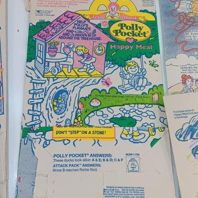 Collection of 1990's McDonalds Happy Meal Bag Hot Wheels / Barbie / Polly Pocket and others