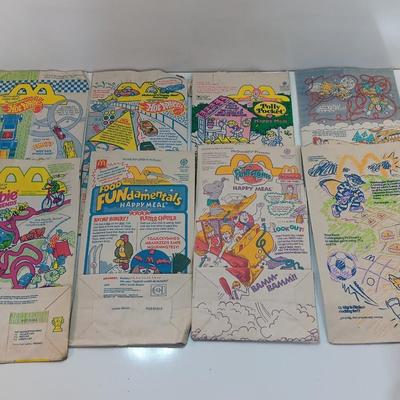 Collection of 1990's McDonalds Happy Meal Bag Hot Wheels / Barbie / Polly Pocket and others