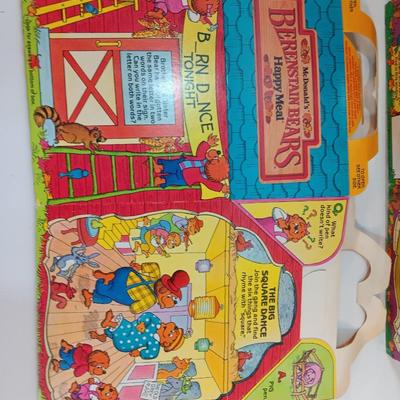 1980 /90's McDonalds Happy Meal Boxes - BERENSTAIN BEARS