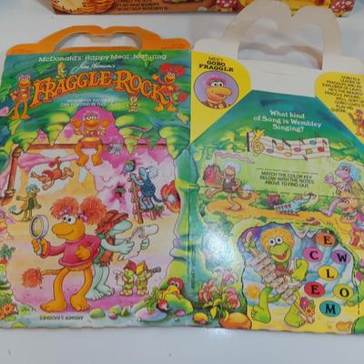 1980 /90's McDonalds Happy Meal Boxes - MUPPETS - FRAGGLE ROCK - JIM HENSON'S