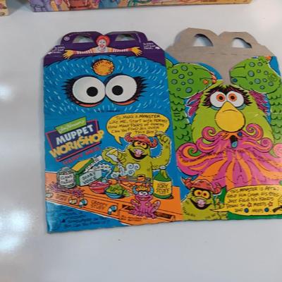 1980 /90's McDonalds Happy Meal Boxes - MUPPETS - FRAGGLE ROCK - JIM HENSON'S