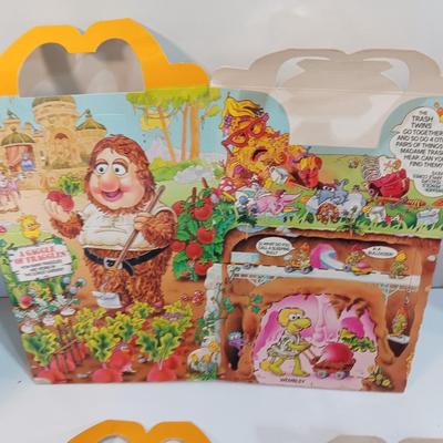 1980 /90's McDonalds Happy Meal Boxes - MUPPETS - FRAGGLE ROCK - JIM HENSON'S