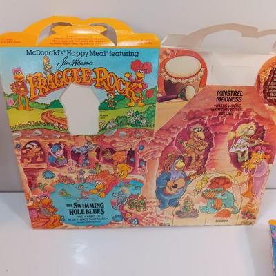 1980 /90's McDonalds Happy Meal Boxes - MUPPETS - FRAGGLE ROCK - JIM HENSON'S