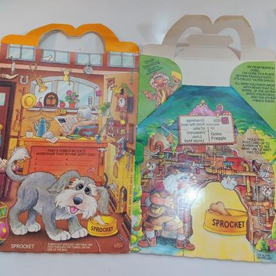 1980 /90's McDonalds Happy Meal Boxes - MUPPETS - FRAGGLE ROCK - JIM HENSON'S