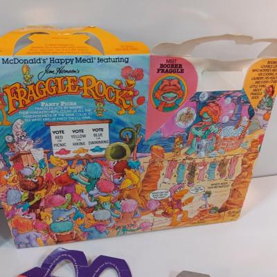 1980 /90's McDonalds Happy Meal Boxes - MUPPETS - FRAGGLE ROCK - JIM HENSON'S