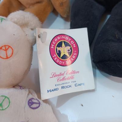 Collection of HARD ROCK cafe Bean bears - like beanie babies