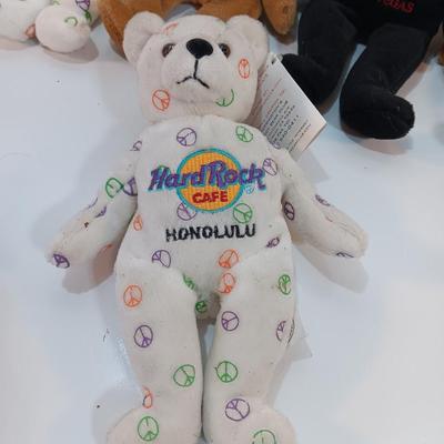 Collection of HARD ROCK cafe Bean bears - like beanie babies