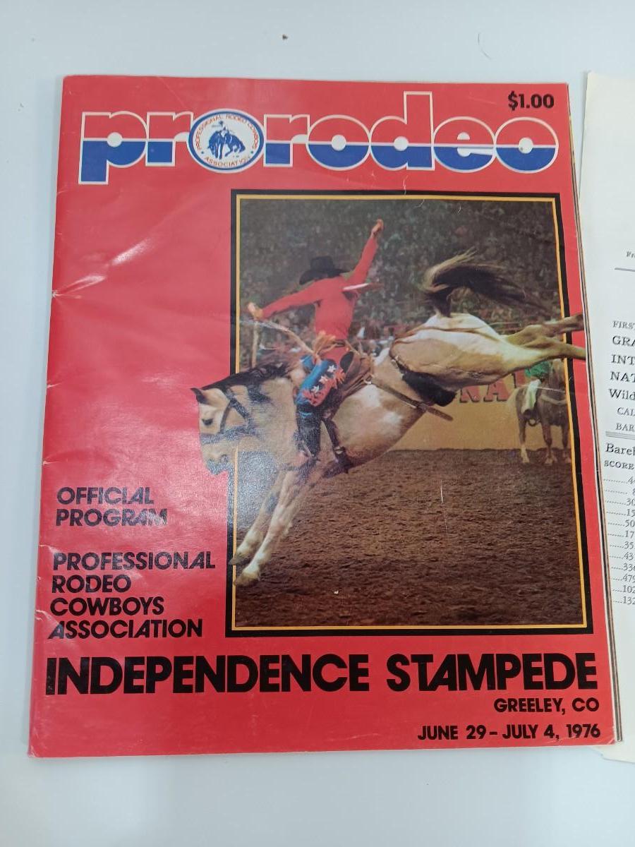 Vintage 1976 Greeley Stampede PRC rodeo Official program