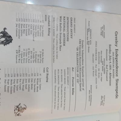 Vintage 1976 Greeley Stampede PRC rodeo Official program
