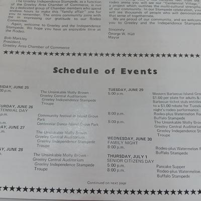 Vintage 1976 Greeley Stampede PRC rodeo Official program