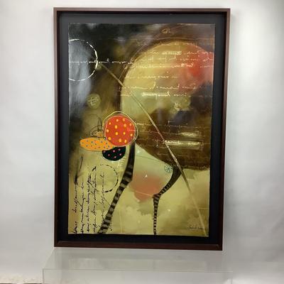 995 Original Acrylic on Paper Artwork titled "Metachin FB-5" by Sanford Wakeman