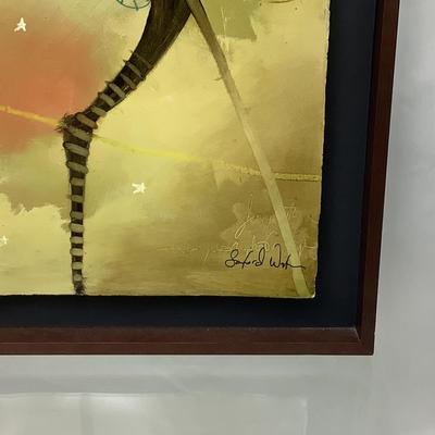 995 Original Acrylic on Paper Artwork titled "Metachin FB-5" by Sanford Wakeman