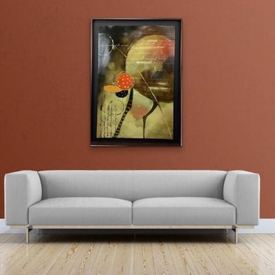 995 Original Acrylic on Paper Artwork titled "Metachin FB-5" by Sanford Wakeman