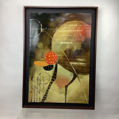 995 Original Acrylic on Paper Artwork titled "Metachin FB-5" by Sanford Wakeman