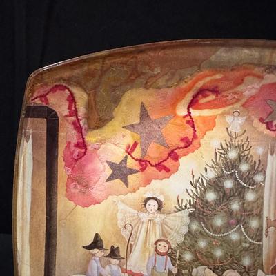 Ceramic Angels & Signed Christmas Plate  (BR2-JS)