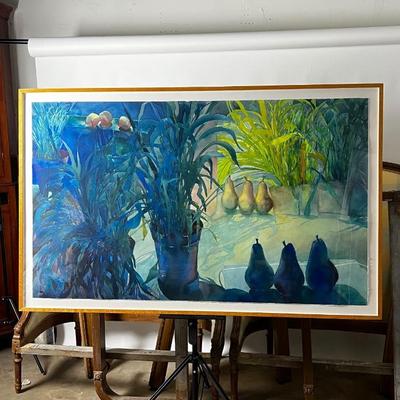 1000 Original Watercolor "August Second" Pears Painting by Christine Neill