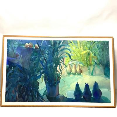 1000 Original Watercolor "August Second" Pears Painting by Christine Neill