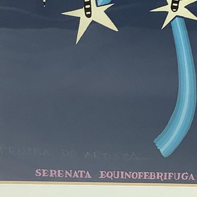1001 Signed Serigraph Serenata Equinofebrifuga by Pedro Friedeberg