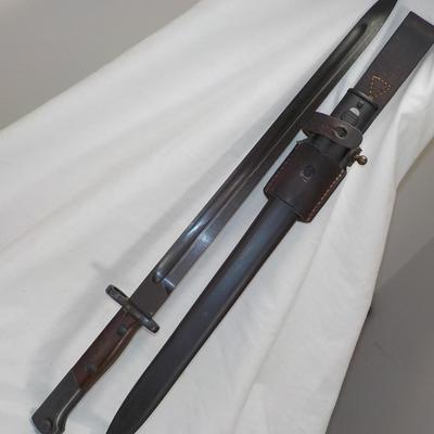 German K98 Bayonet/ sword with scabbard and frog. Blade 15 in.est $150 to $400.