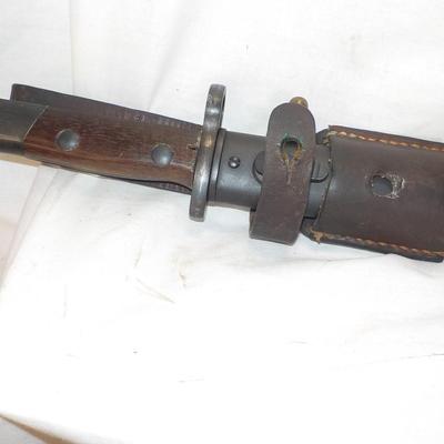 German K98 Bayonet/ sword with scabbard and frog. Blade 15 in.est $150 to $400.
