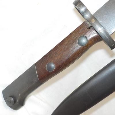 German K98 Bayonet/ sword with scabbard and frog. Blade 15 in.est $150 to $400.