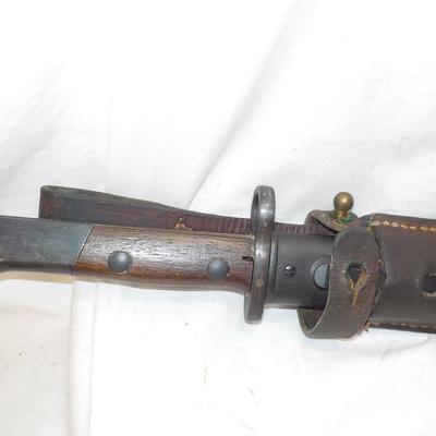 German K98 Bayonet/ sword with scabbard and frog. Blade 15 in.est $150 to $400.