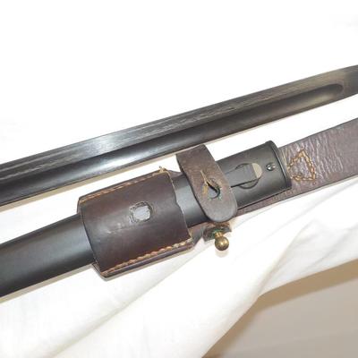 German K98 Bayonet/ sword with scabbard and frog. Blade 15 in.est $150 to $400.