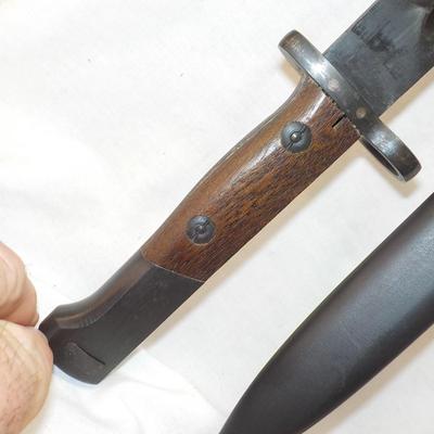 German K98 Bayonet/ sword with scabbard and frog. Blade 15 in.est $150 to $400.