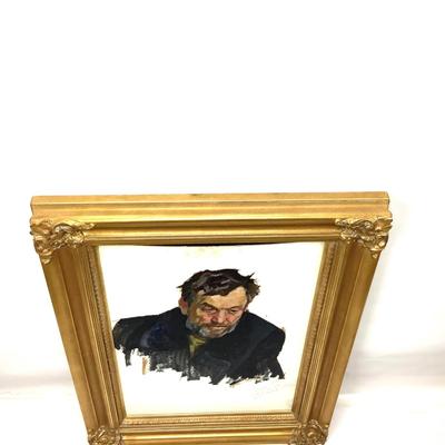1005 Original Oil Painting "Study of Man" by Viktor Shatalin (1926-2003)