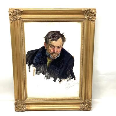 1005 Original Oil Painting "Study of Man" by Viktor Shatalin (1926-2003)
