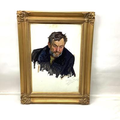 1005 Original Oil Painting "Study of Man" by Viktor Shatalin (1926-2003)
