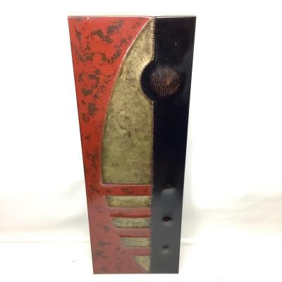 1009 Abstract Metal Art on Copper Artist Signed 1996