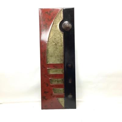 1009 Abstract Metal Art on Copper Artist Signed 1996